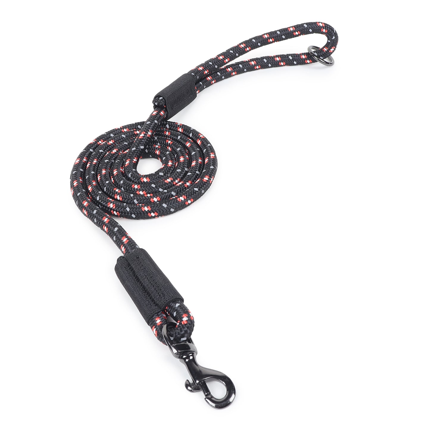 ZL Reflective Rope Dog Leash - Black