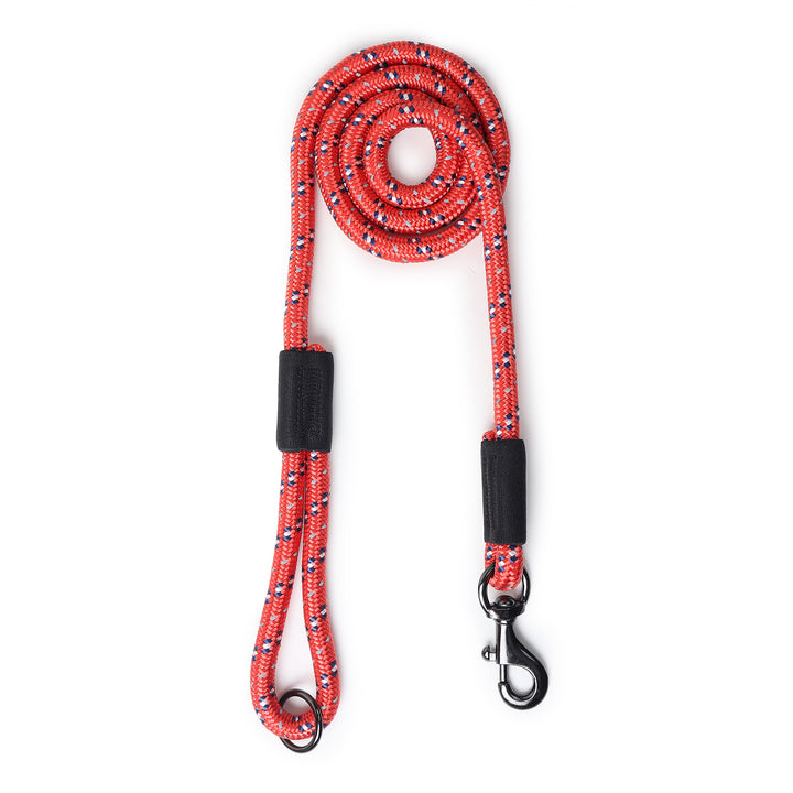 ZL Reflective Rope Dog Leash - Red 