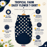 ZL Tropical Farm Daisy Flower Dog T-Shirt