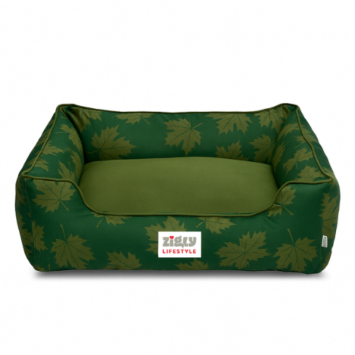 ZL Forest Leafy Lounger Dog Bed - Green