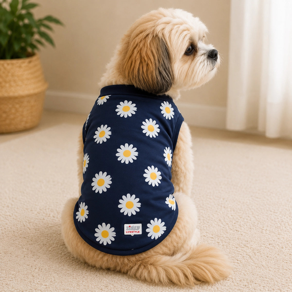 ZL Tropical Farm Daisy Flower Dog T - Shirt