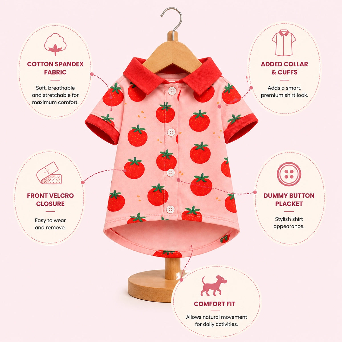 ZL Tropical Farm Tomato Dog Shirt