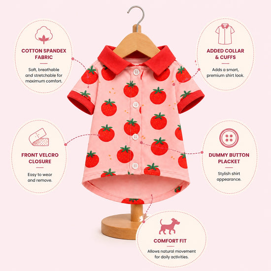 ZL Tropical Farm Tomato Dog Shirt