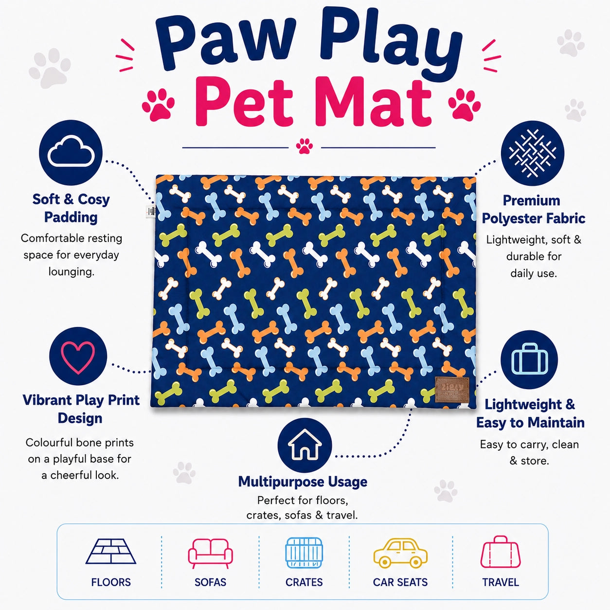 ZL Paw Play Pet Mat