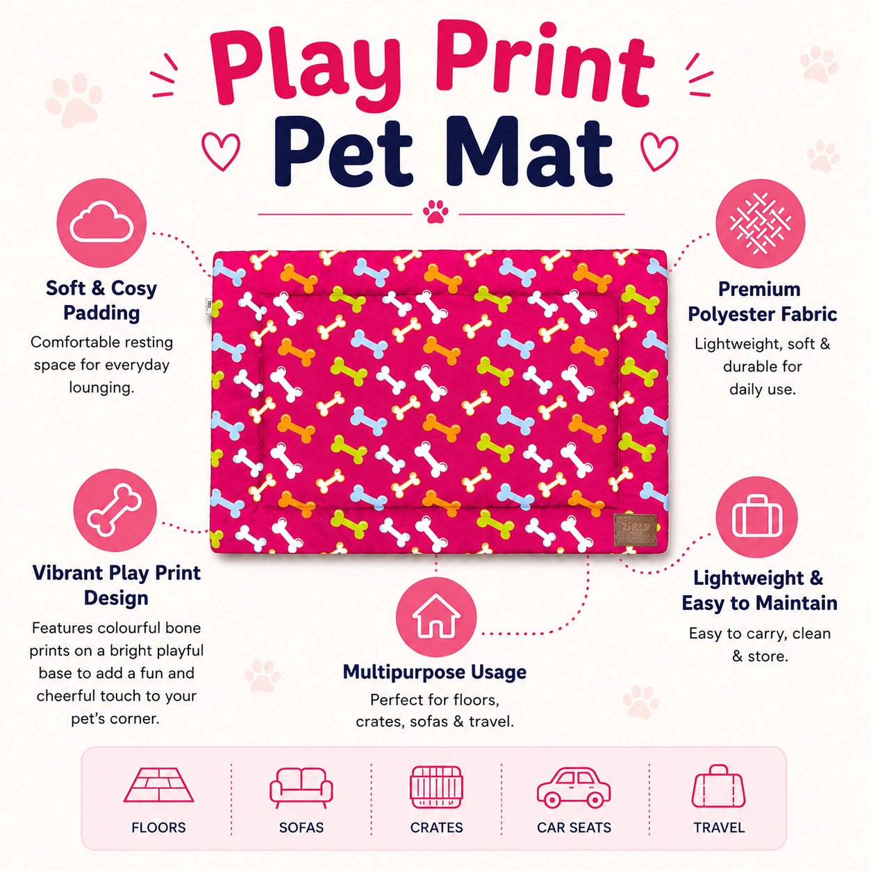 ZL Play Print Pet Mat
