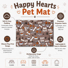 ZL Woof Life Portable Roll-Up Travel Pet Mat for Dogs & Cats