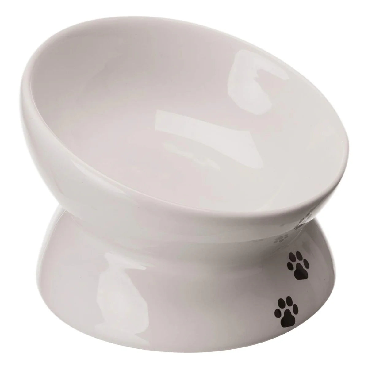 Trixie Elevated Ceramic Cat Bowl 370ml - Dia 14cm - White