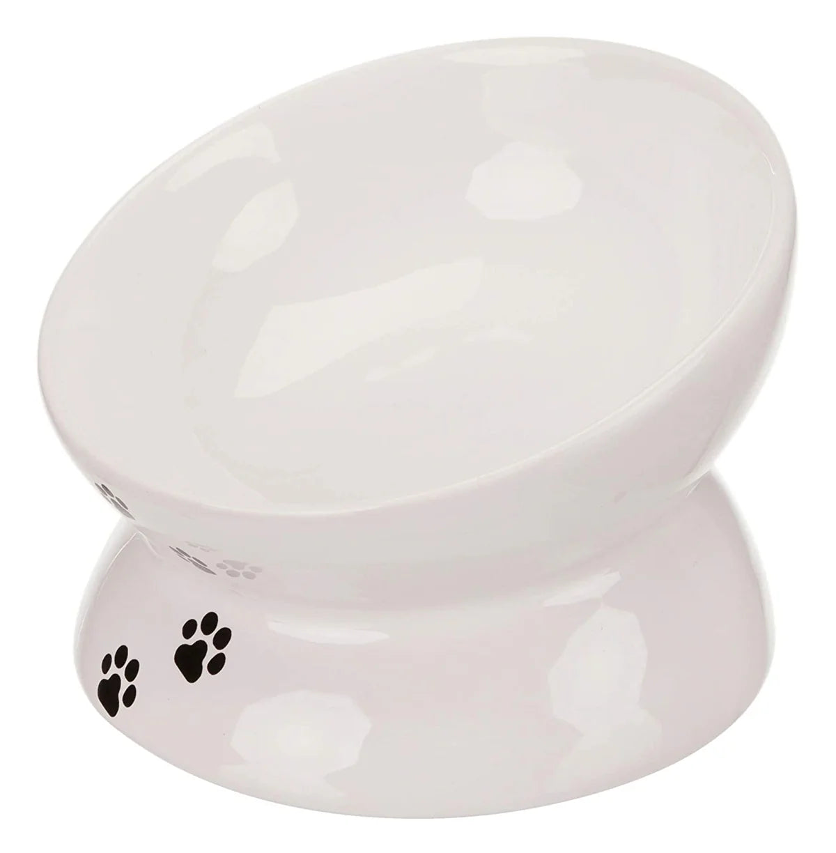Trixie Elevated Ceramic Cat Bowl 370ml - Dia 14cm - White