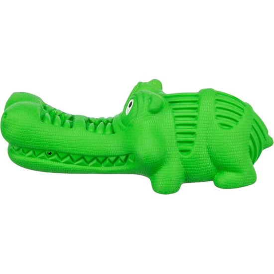 Trixie Snack Crocodile Natural Rubber Dog Toy 18cm - Green