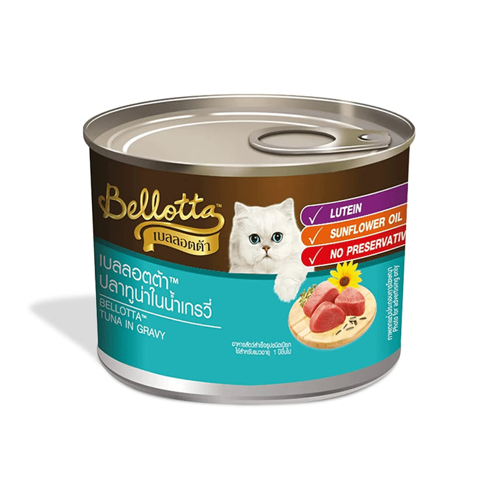 Bellotta Tinned Tuna In Gravy Wet Cat Food - All Breeds - 185g