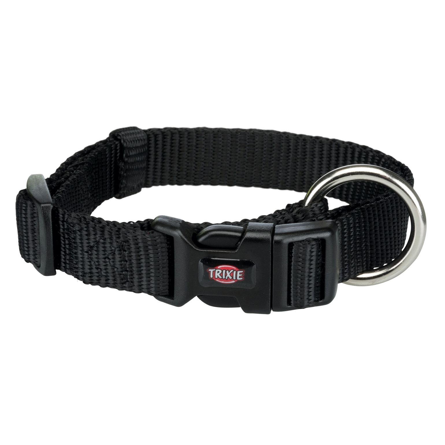 Trixie Premium Nylon Dog Collar Jet Black L-Xl (40-65cm/25mm)