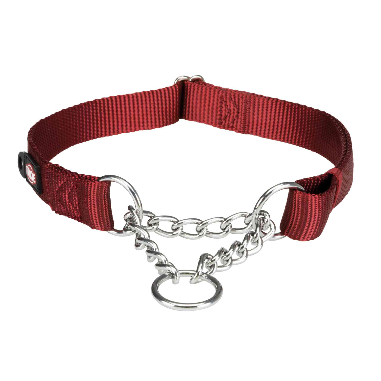 Trixie Premium Stop-the-pull Nylon Collar Burgundy S-M (30-40 cm/15 mm) - not to be enabled