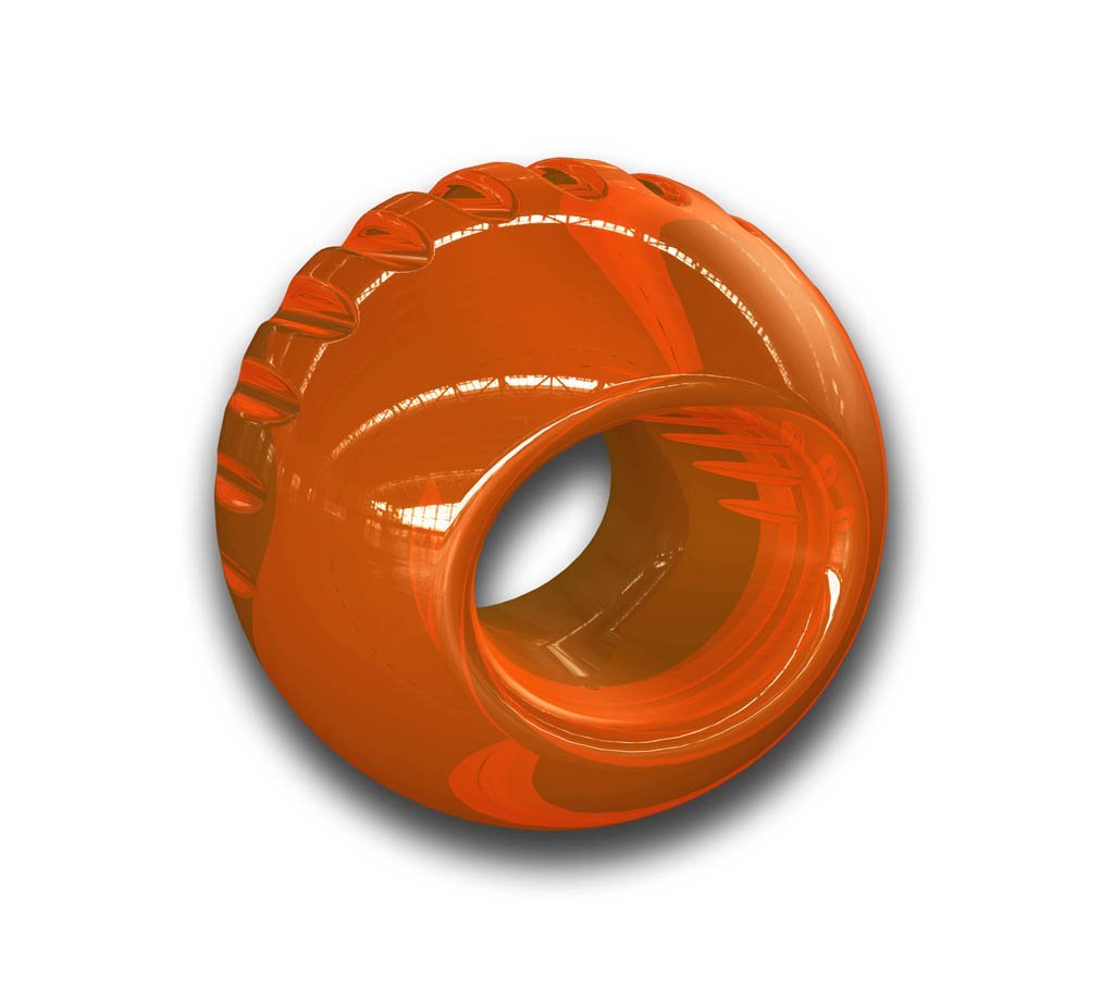 Outward Hound Bionic Opaque Ball Dog Toy Orange - Small