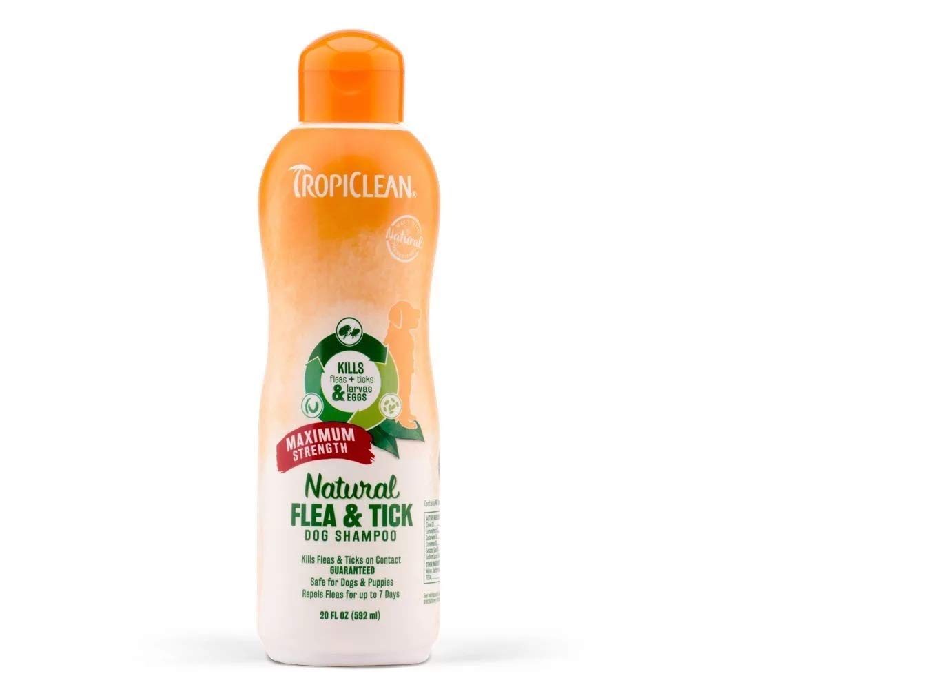 Tropiclean Natural Flea & Tick Maximum Strength Dog Shampoo - 355 ml