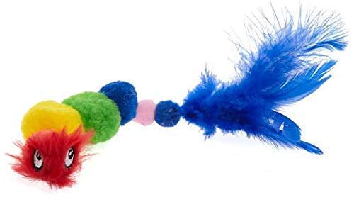 Outward Hound Rainbow Caterpillar Cat Toy - 32 cm