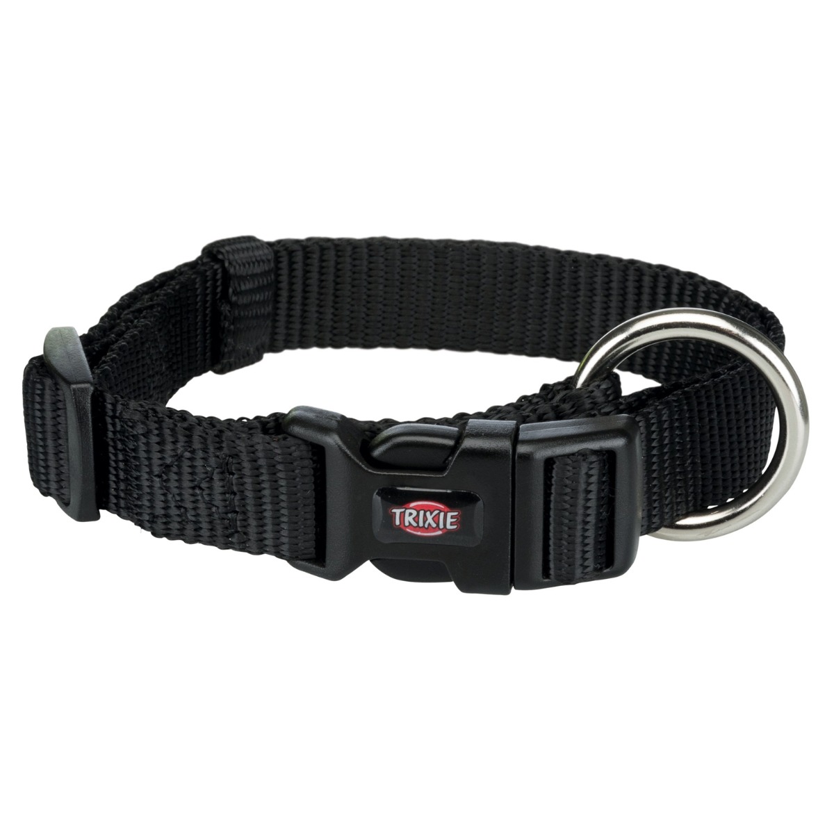 Trixie Premium Nylon Dog Collar Jet Black M-L (35-55cm/20mm)