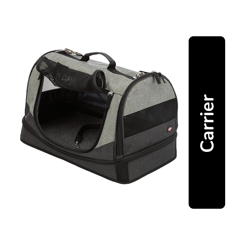 Trixie Holly Carrier - Black/Grey (30 Ã— 30 Ã— 50 cm) For Dog Up To 15 kg