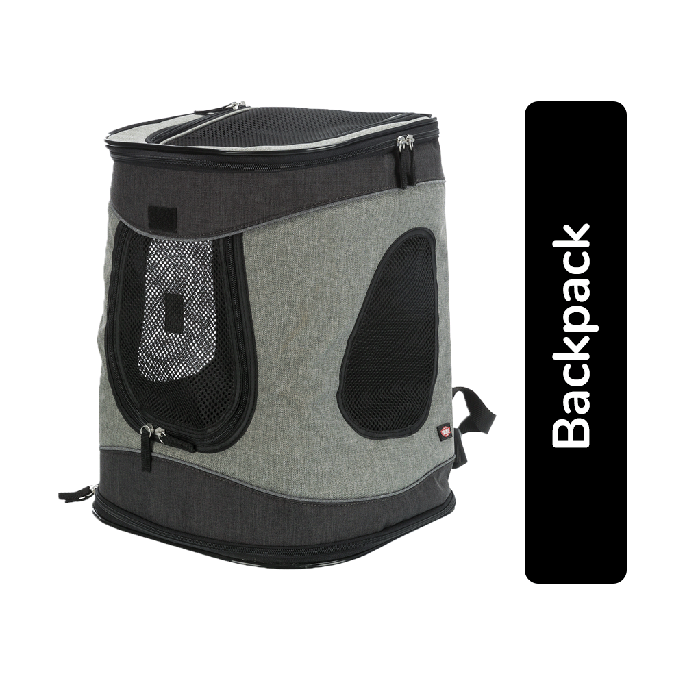 Trixie Timon Backpack - Black/Grey (34 Ã— 30 cm Height 44 cm) For Dogs Up To 12 kg