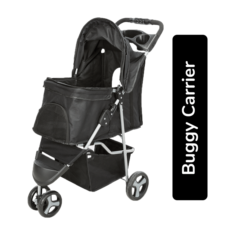 Trixie Buggy Dog Carrier - Black (47 Ã— 100 Ã— 80 cm) For Dog Up To 4.6 kg