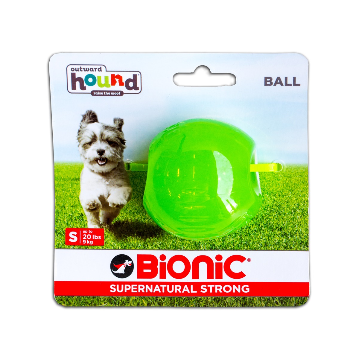 Outward Hound Bionic Opaque Ball Dog Toy Green - Small