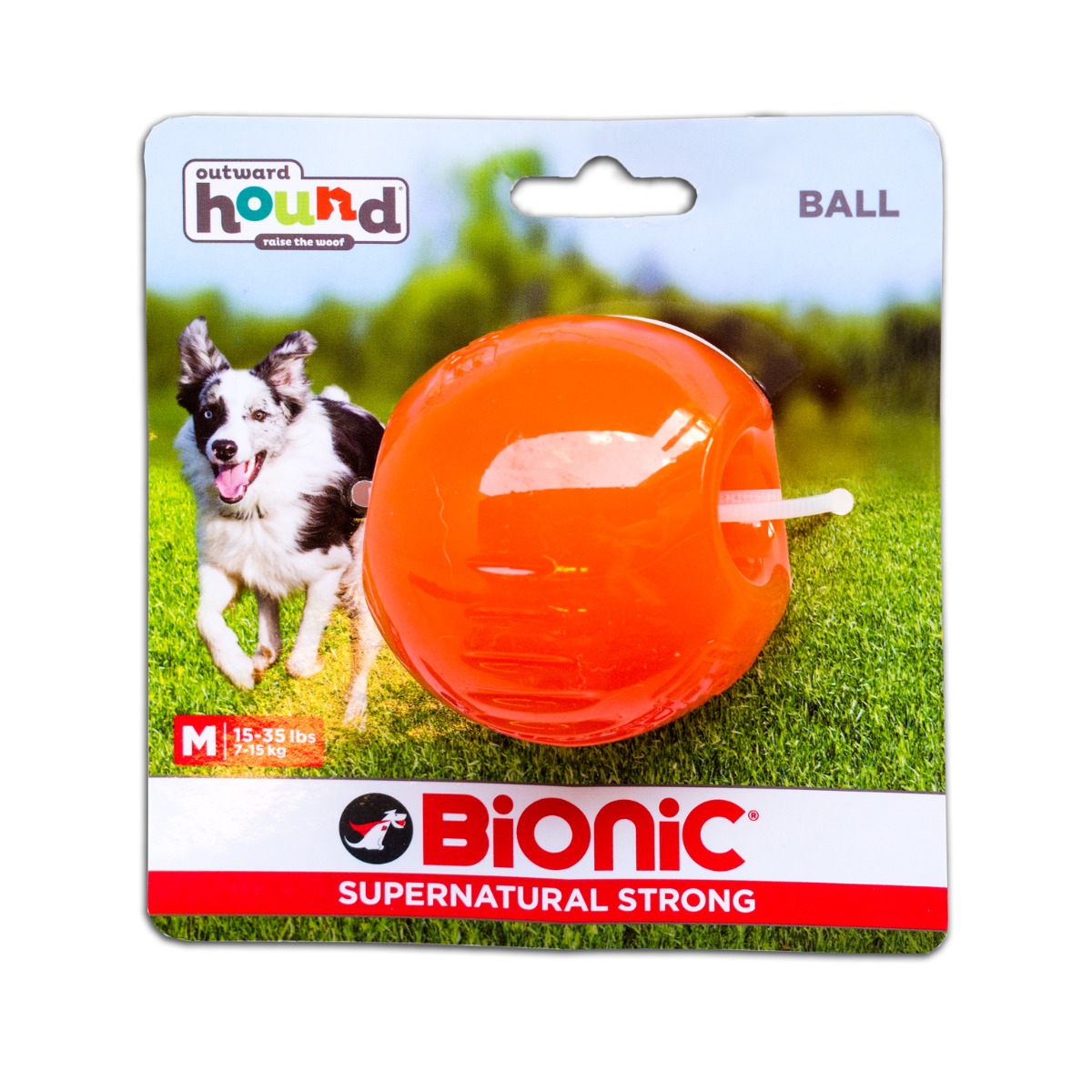 Outward Hound Bionic Opaque Ball Dog Toy Orange - Medium