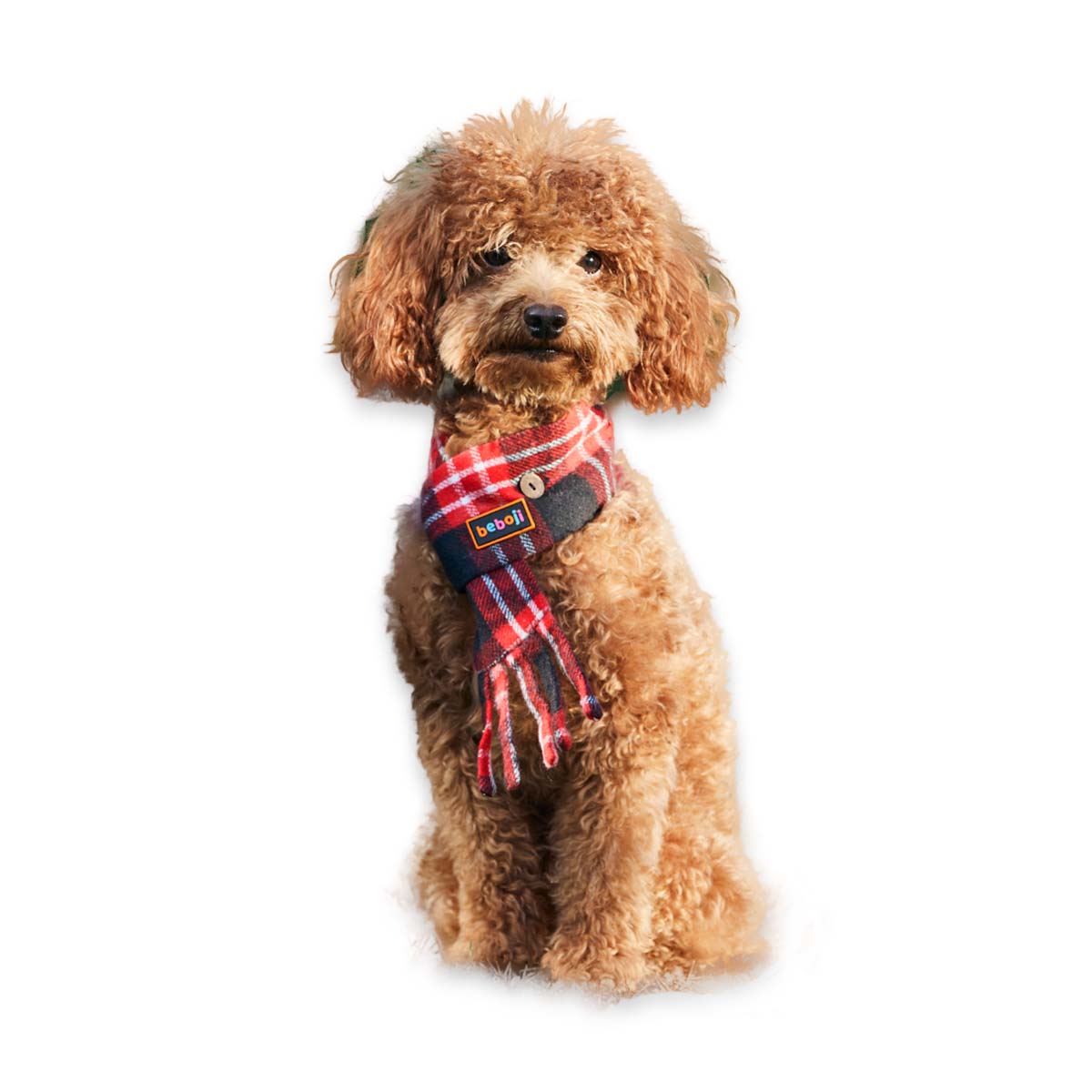 beboji Tartan Checks Muffler for Dogs & Cats - L (65 cm)