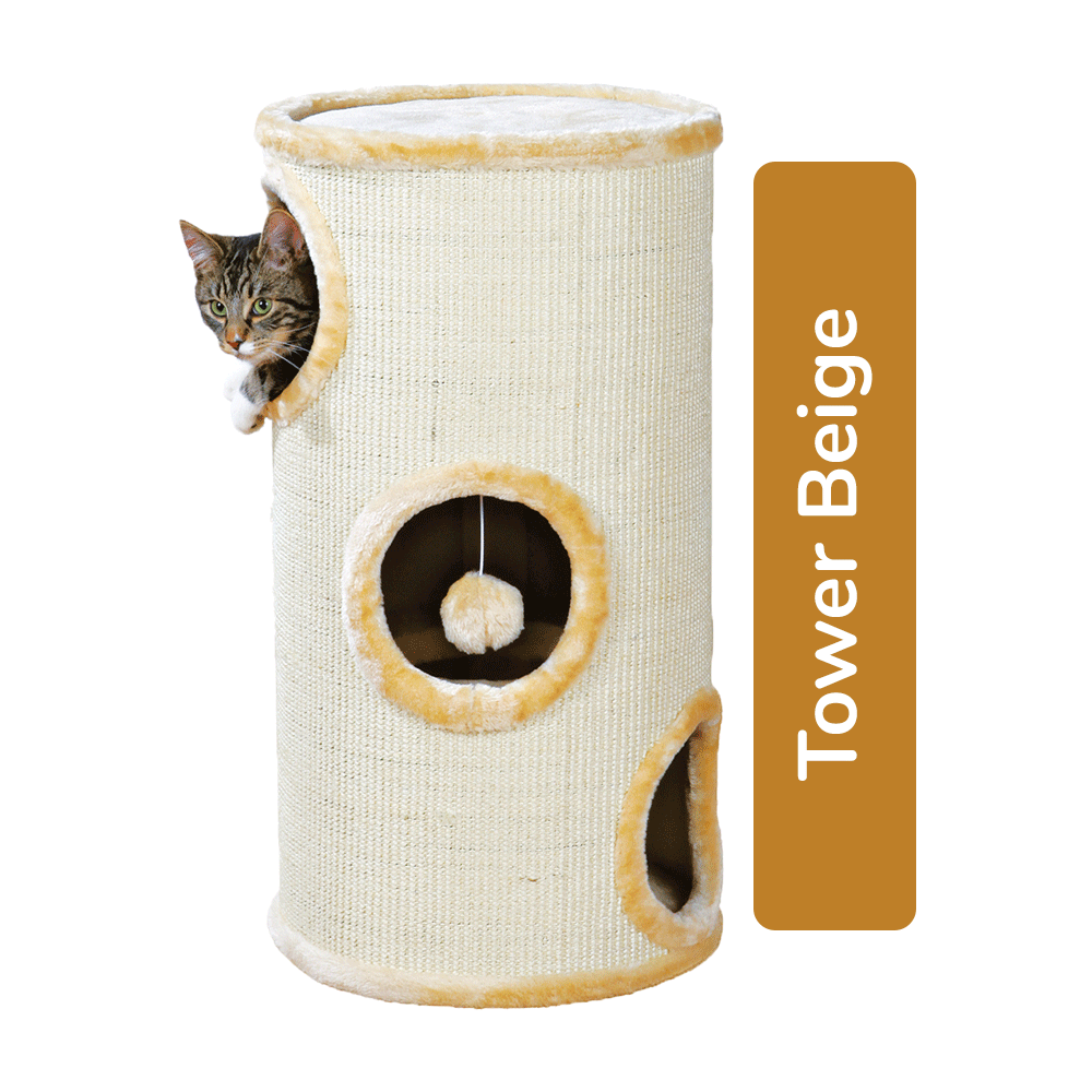 Trixie Samuel 3-Storey Cat Tower Beige Diameter 36 cm x Height 70 cm