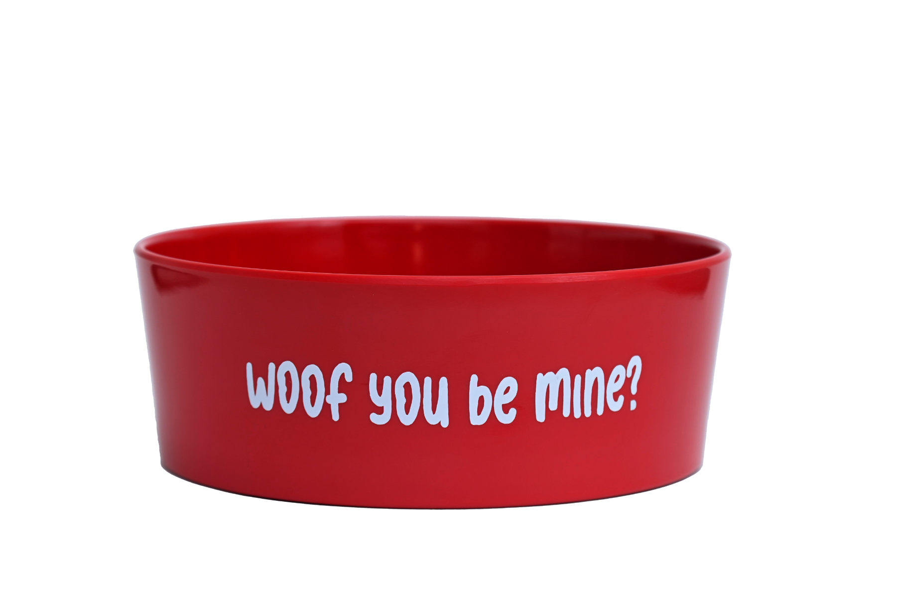 beboji Woof You Be Mine? Melamine Dog Bowl - Red