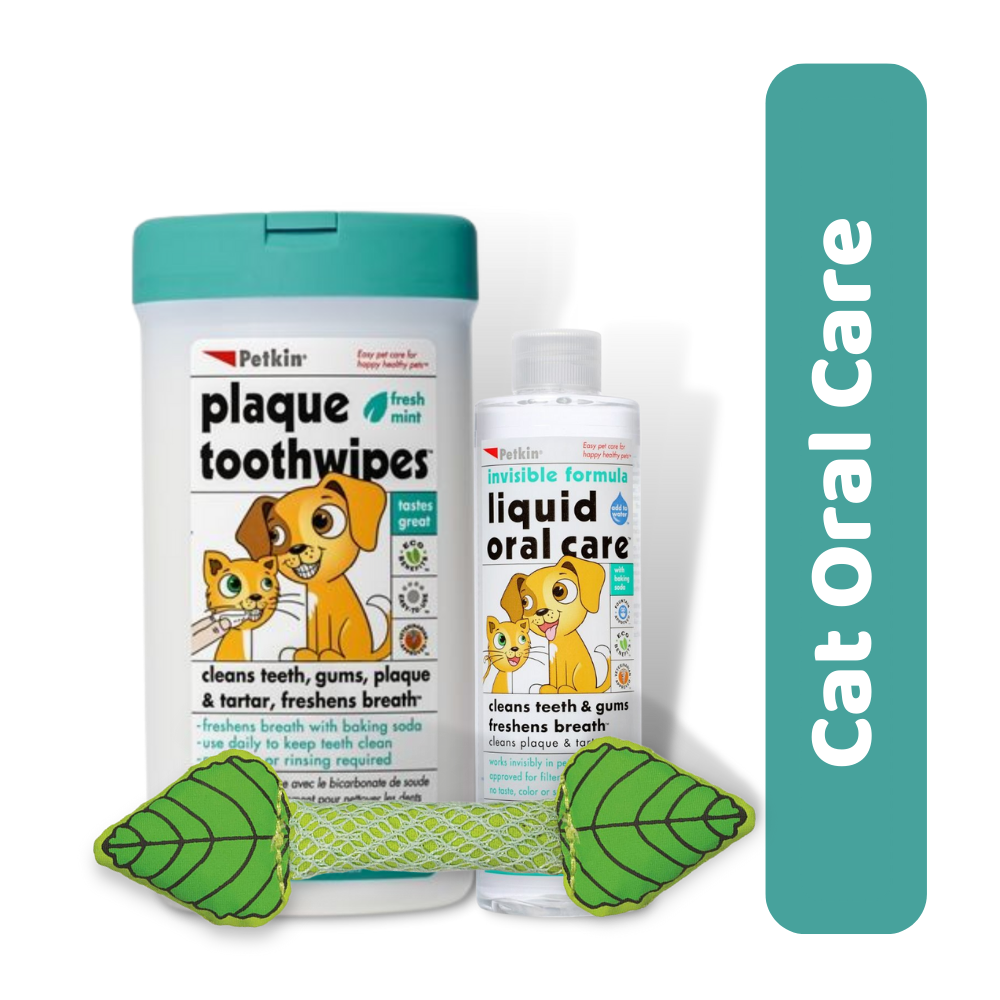 Zigly Oral Care combo (Water Additive, Wipes & Toy) For Cat