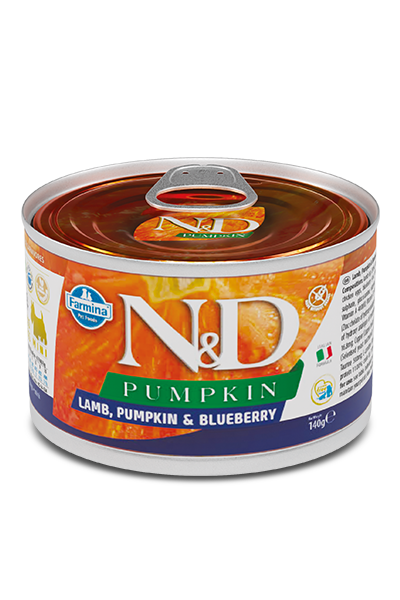 Farmina N&D Grain Free Pumpkin Lamb & Blueberry Mini Breed Adult Wet Dog Food - 140 gm