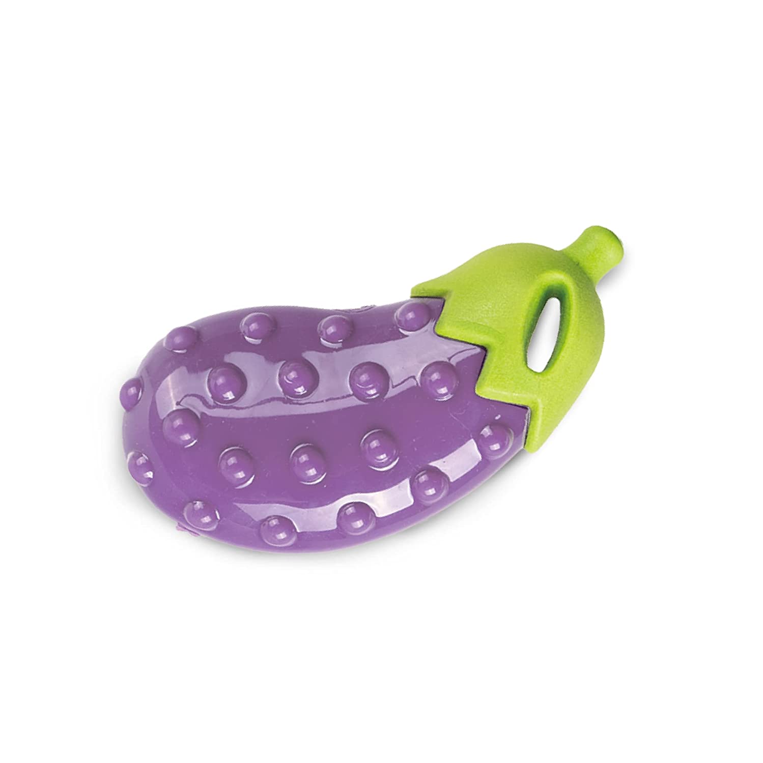 Fofos Vegi-Bites Eggplant Squeaky Chew Dog Toy - Large