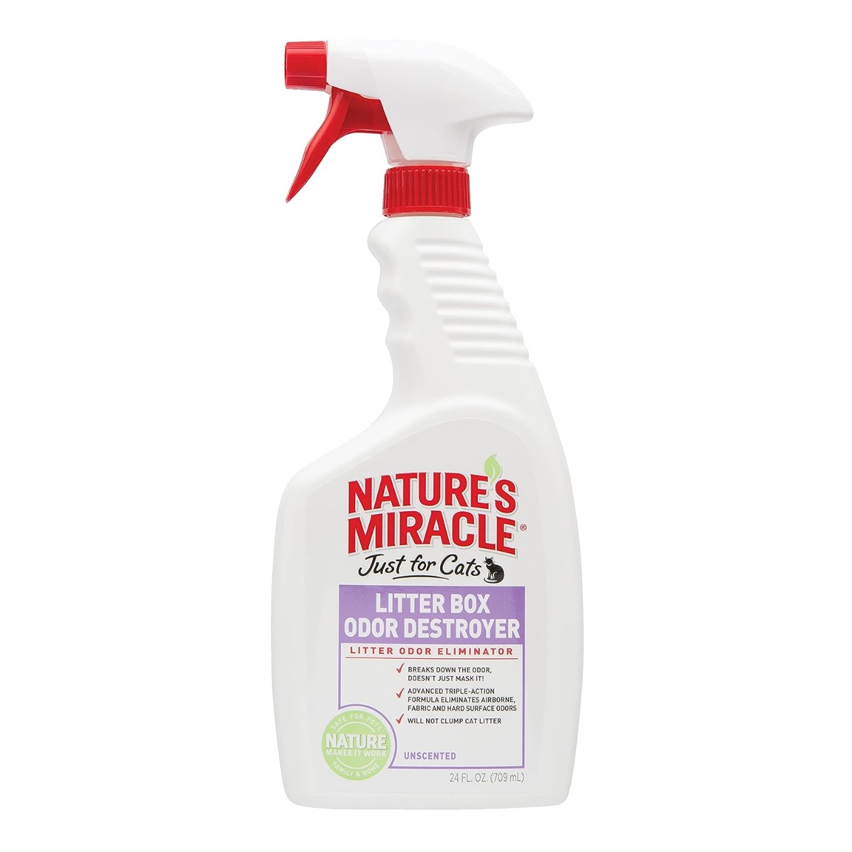 Nature's Miracle JFC Litter Box Odor Destroyer Un-Scented - 709 ml