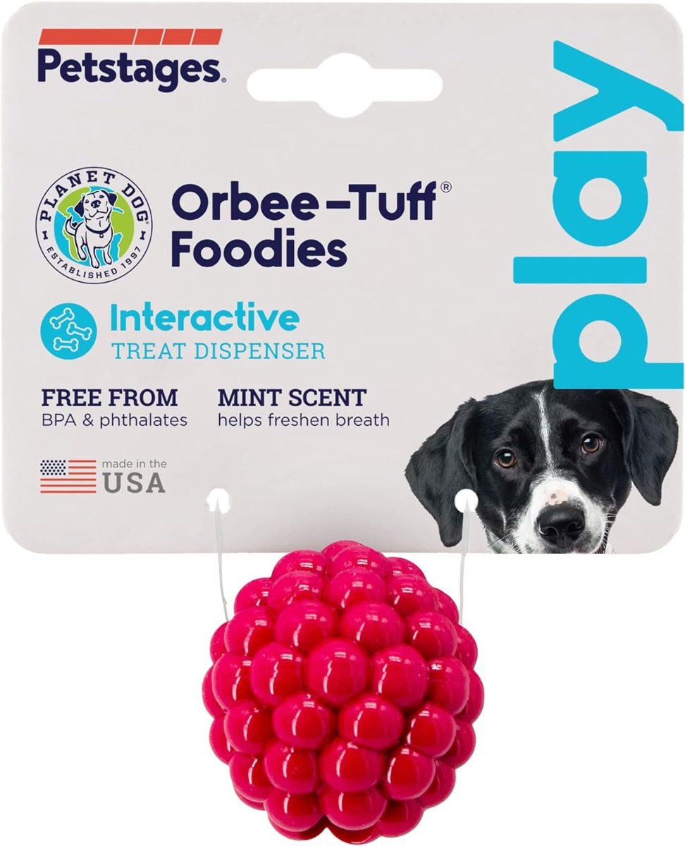 Outward Hound Orbee-Tuff Raspberry, Pink - 1.75 Inch Diameter