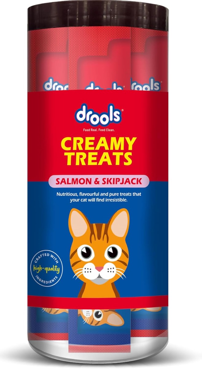 Drools Creamy Salmon & Skipjack Cat Treats - 375 gm ( Pack of 25)