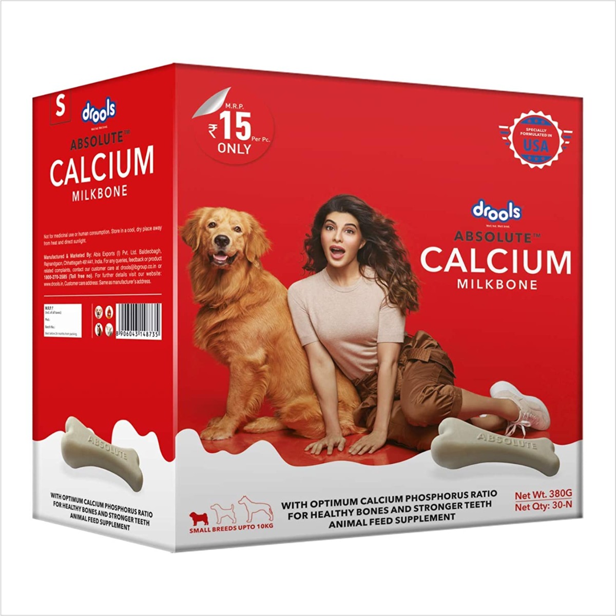 Drools Absolute Calcium Milk Bone Large Breed Dog Treat Carton - 12 Bones