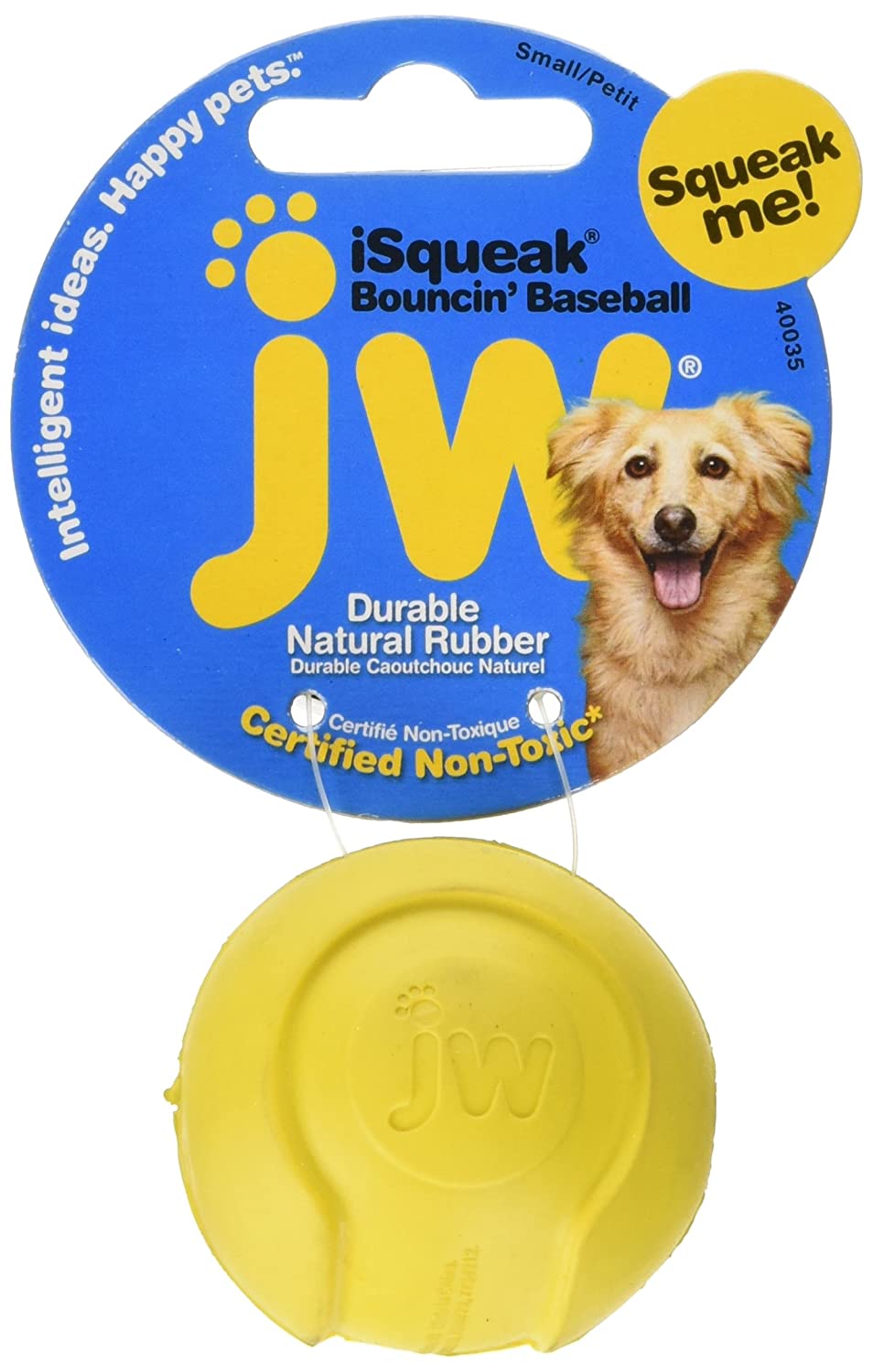 Petmate JW Isqueak Bouncin' Baseball Dog Toy-S