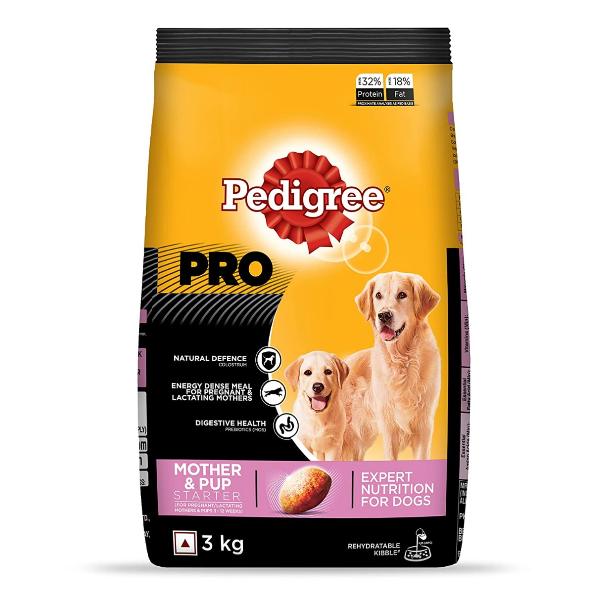 Pedigree PRO Expert Nutrition Lactating/Pregnant Mother & Pup Dry Dog Food (3-12 Weeks) - 3 kg