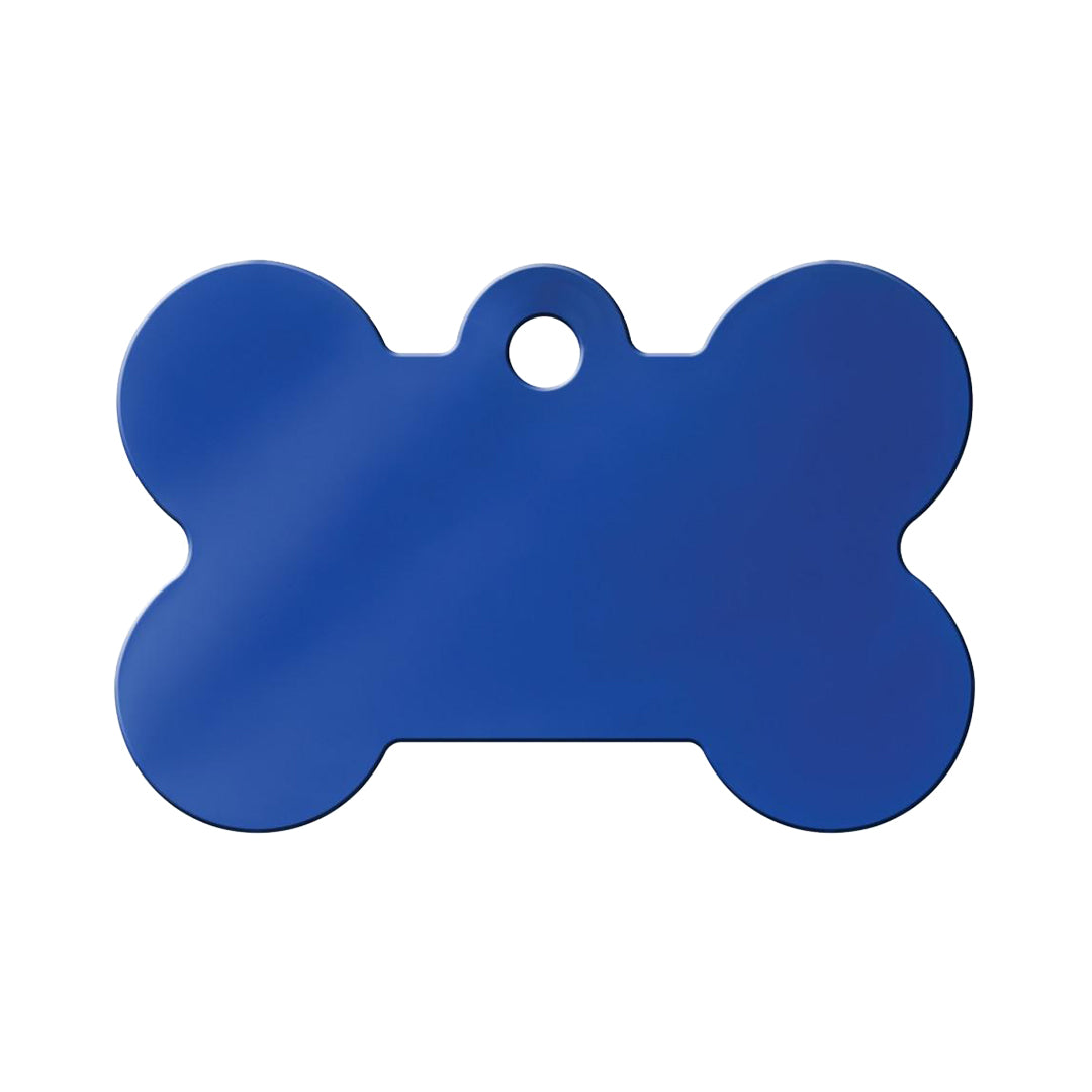 Zigly Personalised Dog & Cat Name Tag - Bone-S- Blue