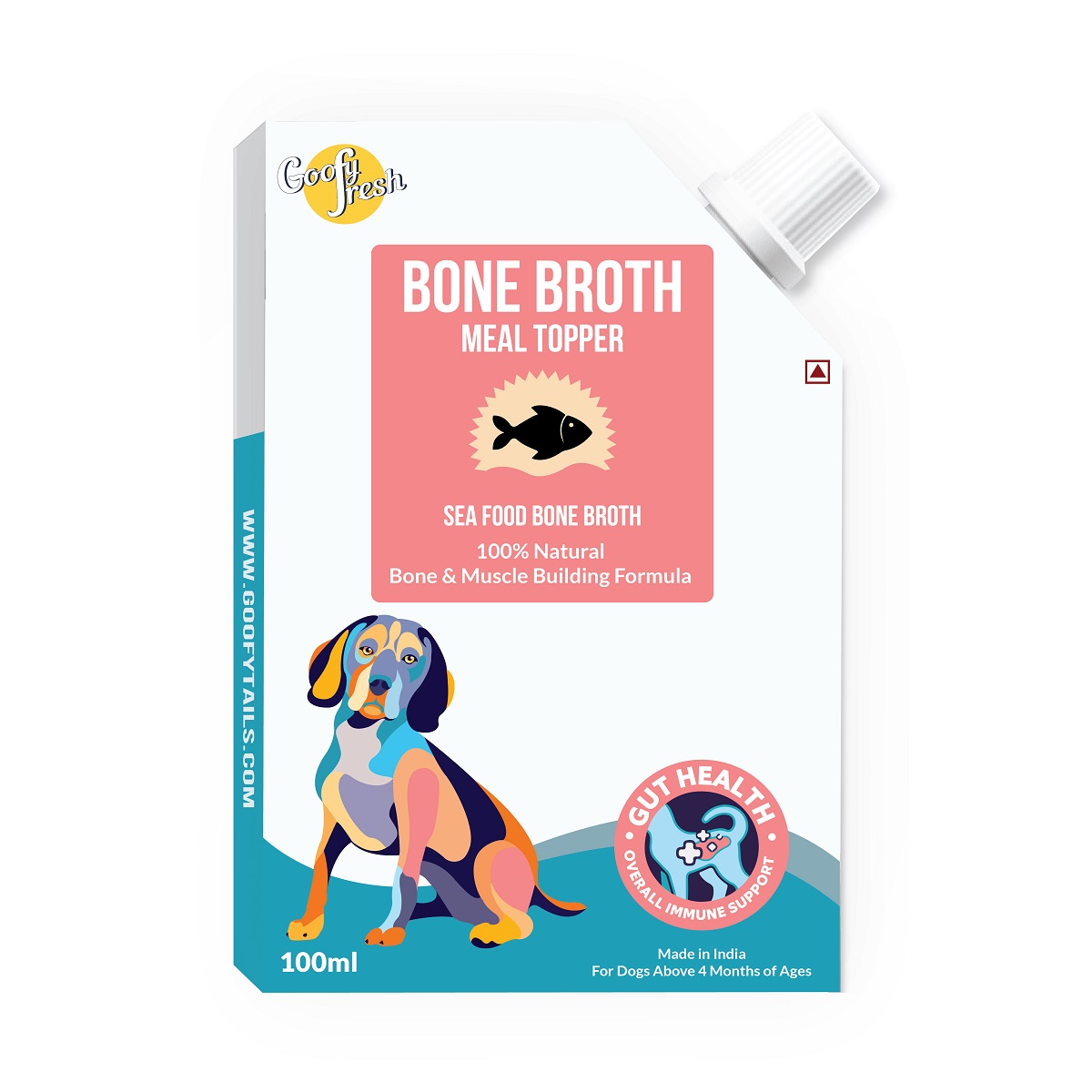 Goofy Fresh Sea Food Bone Broth for Dogs, Cats and Puppies - 100 ml - not to be enabled