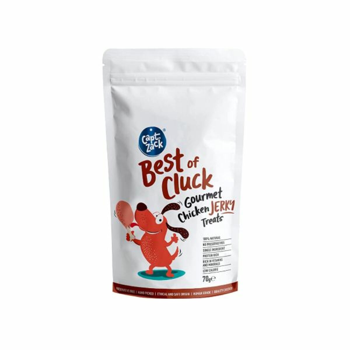 Captain Zack Best Of Cluck Gourment Chicken Jerky Dog Meaty Treat- 70 gm