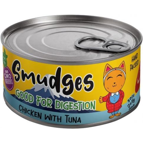 Smudges Adult Cat Chicken Flakes With Tuna In Soft Jelly Wet Cat Food - 80g