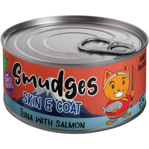 Smudges Adult Cat Tuna Flakes With Salmon in Soft Jelly Wet Cat Food - 80g