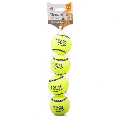 Fofos Sports Fetch Ball 4Pk Dog Toy