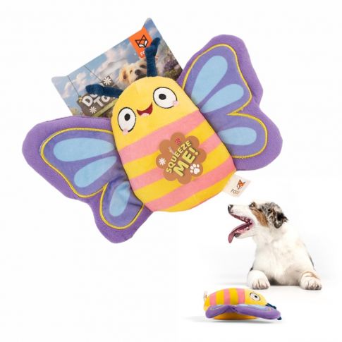 Fofos Garden Butterfly Plush Dog Toy