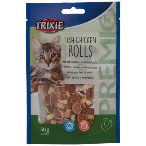 Trixie Premio Fish Chicken Rolls Cat Treat  50 gm