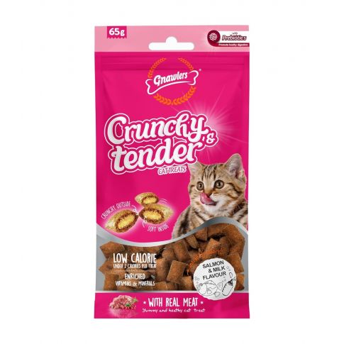 Gnawlers Tenders Salmon & Milk Flavour Cat Treat 65 gm