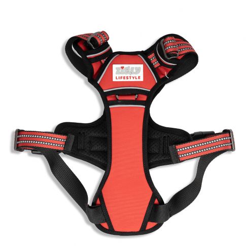 ZL Scarlet Adjustable Padded Dog Harness Red