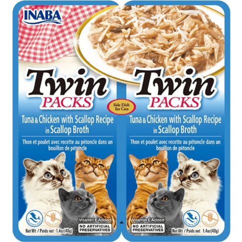 Inaba Cat Twin Packs Tuna With Chicken N Scallop Wet Cat Food - 80 Gm