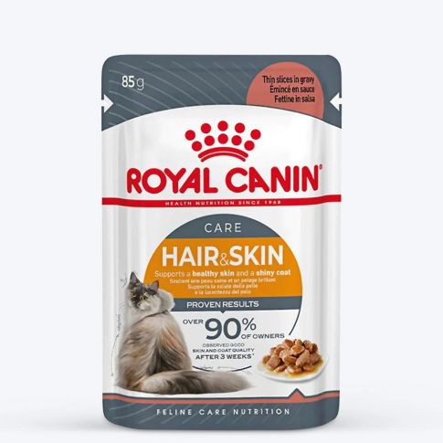 Royal Canin Hair & Skin Adult Wet Cat Food - 85 gm - Pack of 12