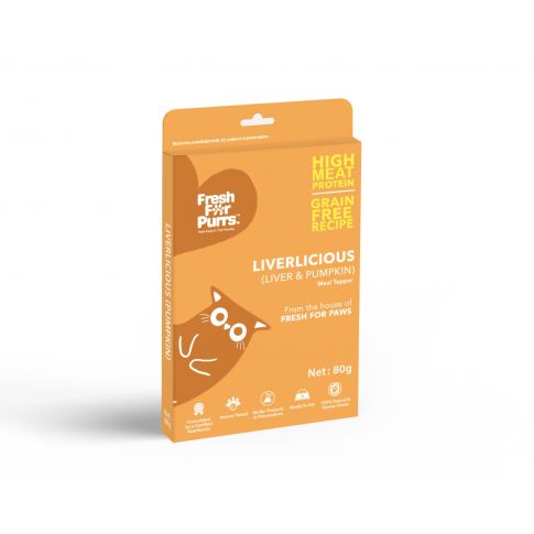 Fresh For Purr Liverlicious ( Pumpkin ) Cat Food Topper 80 gm